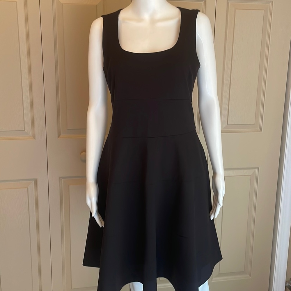BANANA REPUBLIC black midi dress